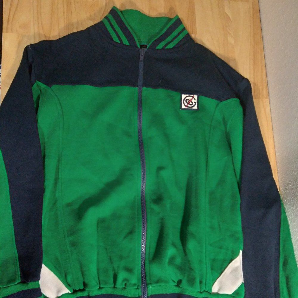Vintage JC Penney Color Block Zipper Sweatshirt Jacket
